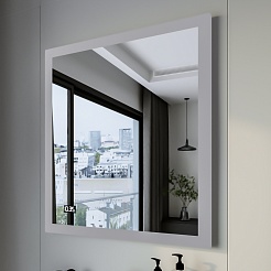 Бриклаер Мебель для ванной Берлин 70 оникс серый с белой ручкой – фотография-13